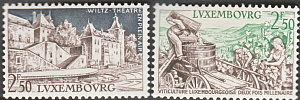 Люксембург, 1958, Ландшафты, Виноградники, 2 марки